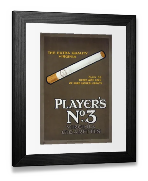Framed Print : No. 3 cigarettes, 1926 Framed Print : No. 3 cigarettes, 1926