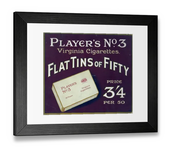 Framed Print : No. 3 cigarettes, 1929 Framed Print : No. 3 cigarettes, 1929
