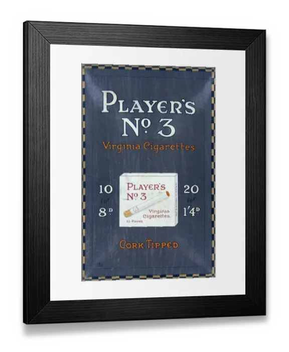 Framed Print : No. 3 cigarettes, 1928 Framed Print : No. 3 cigarettes, 1928