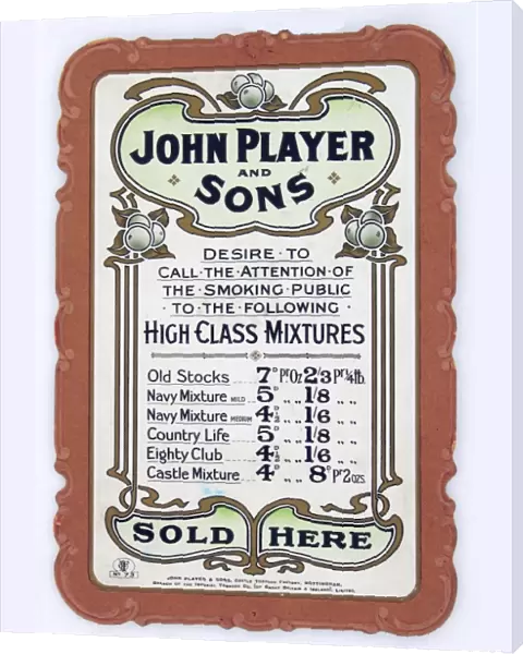 Tobacco mixtures, 1906