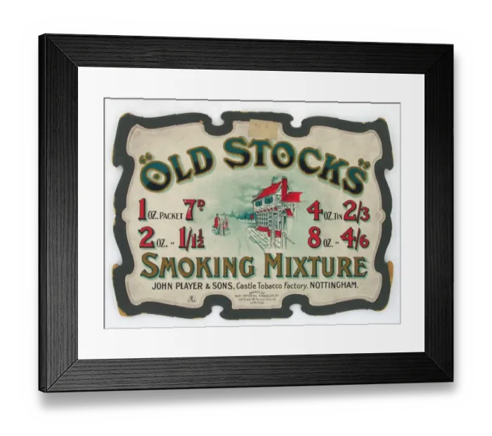 Framed Print : Old Stocks tobacco, 1904