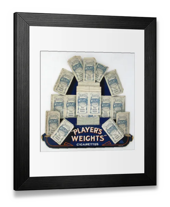 Framed Print : Weights Cigarettes, 1921