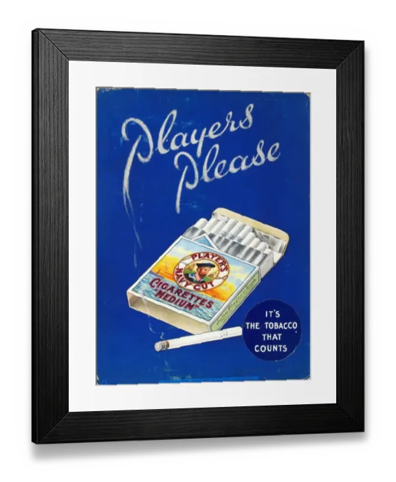 Framed Print : Navy Cut Medium Cigarettes, 1935=36