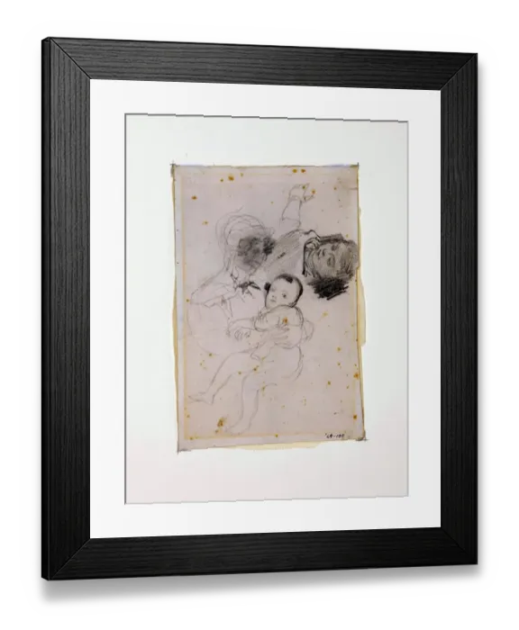 Framed Print : Mother Nursing Her Child, by Richard Parkes Bonington, [1822]