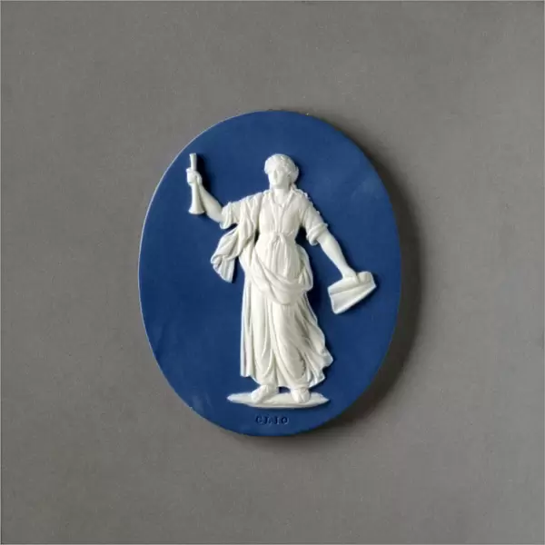 medallion Clio, made by Wedgwood and Bentley * Josiah Wedgwood (and Sons) Ltd. 1777-1780