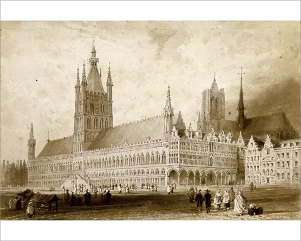 Town Hall, Ypres, by Thomas Allom