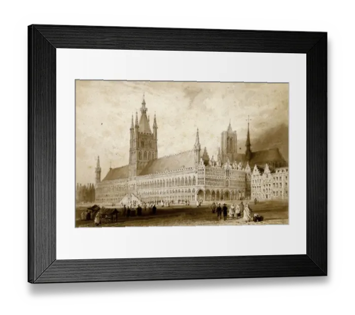 Framed Print : Town Hall, Ypres, by Thomas Allom Framed Print : Town Hall, Ypres, by Thomas Allom