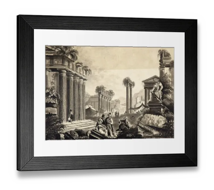 Framed Print : Ruins of Athens, by R. H. 9. 1841