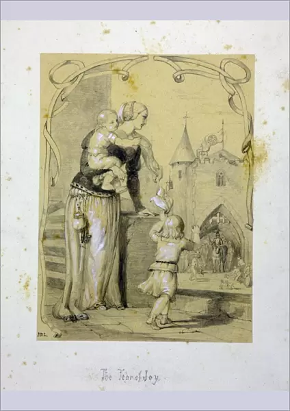 The Tear of Joy aka Illustrations for Tears by Mary Elizabeth by Jessie Macleod, 1850