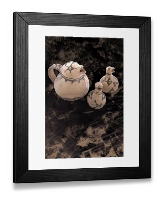 Framed Print : figurines, Pueblo Indian, 1850-1900 Framed Print : figurines, Pueblo Indian, 1850-1900