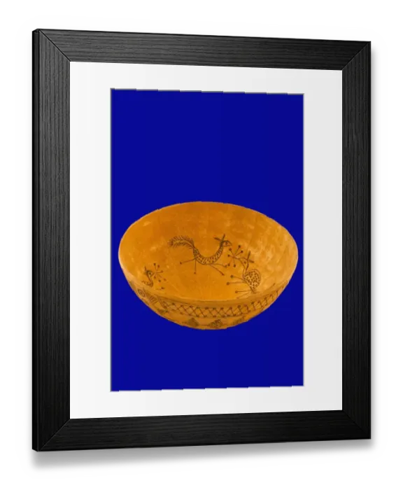 Framed Print : bowl lid, Nigerian, 1800-1878 Framed Print : bowl lid, Nigerian, 1800-1878