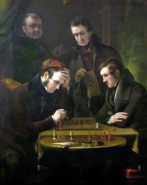 The Chess Players. Artist: Lonsdale, James - Title