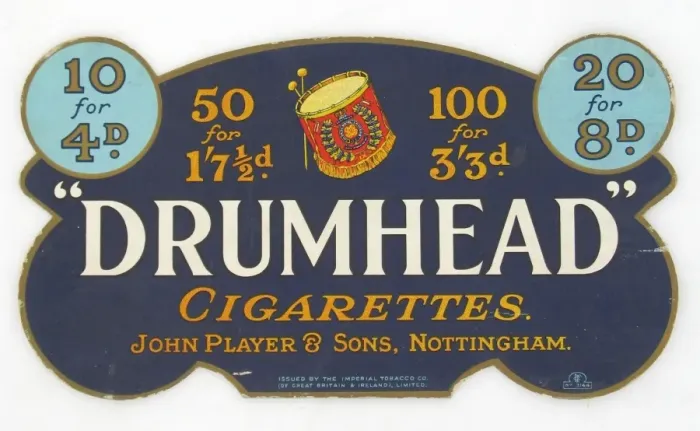 Framed Print : Drumhead Cigarettes, 1923 Framed Print : Drumhead Cigarettes, 1923