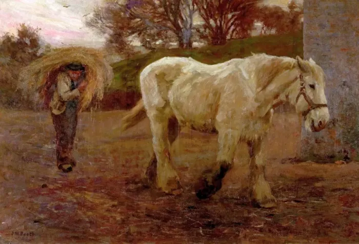 Framed Print : End O Day. Artist: Booth, James William - Title Framed Print : End O Day. Artist: Booth, James William - Title