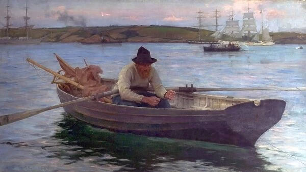 The Fisherman. Artist: Tuke, Henry Scott - Title
