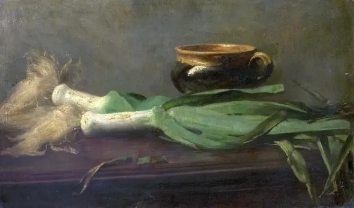 Framed Print : Leeks. Artist: Gogin, Charles - Title: Leeks - Date Framed Print : Leeks. Artist: Gogin, Charles - Title: Leeks - Date