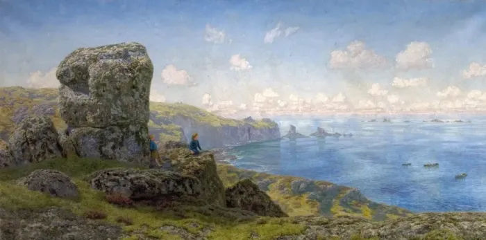 Framed Print : Golden Prospects, St Catherines Well, Lands End, Cornwall