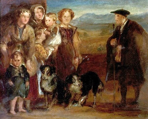 A Highland Family. Artist: Wilkie, David - Title