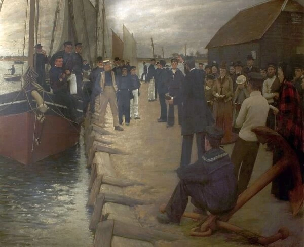 A Mission to Seamen. Artist: La Thangue, Henry Herbert - Title