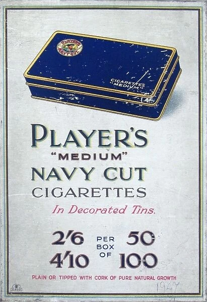 Navy Cut Medium Cigarettes, 1927