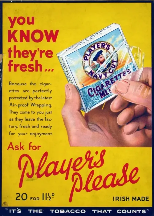 Framed Print : Navy Cut Medium Cigarettes, 1935