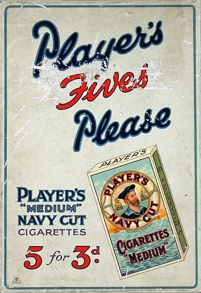 Navy Cut Medium Fives Cigarettes, 1927=28