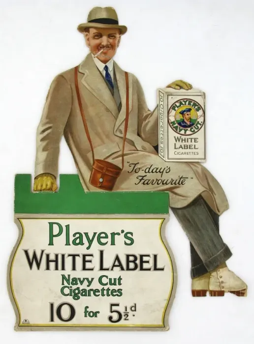 Framed Print : Navy Cut White Label cigarettes, 1924=25 Framed Print : Navy Cut White Label cigarettes, 1924=25