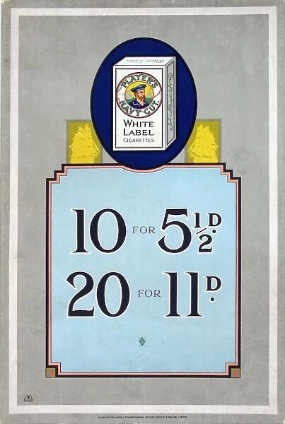 Navy Cut White Label cigarettes, 1925