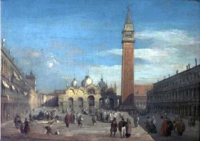 Framed Print : The Piazza, San Marco, Venice, Italy (View of the Piazza of San Marco (... )) Framed Print : The Piazza, San Marco, Venice, Italy (View of the Piazza of San Marco (... ))