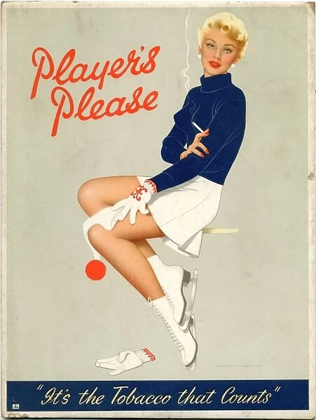 Players Please: Ice skating, 1954
