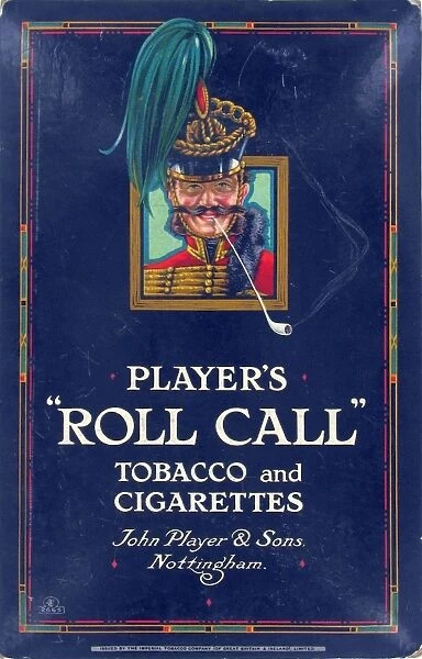 Players Roll Call. Advertising counter card
