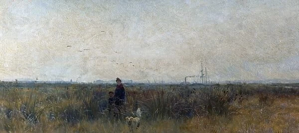 Romney Marsh. Artist: Wyllie, William Lionel - Title