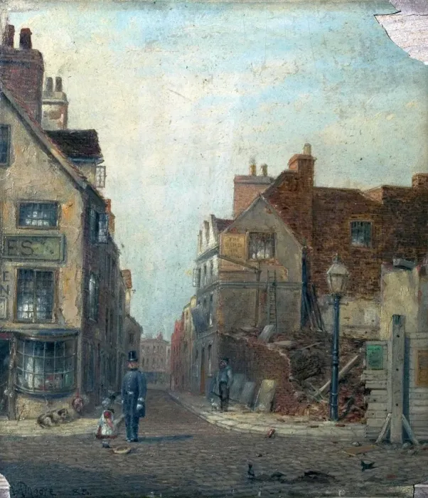 Framed Print : Sheep Lane, Nottingham - Claude Thomas Stanfield Moore Framed Print : Sheep Lane, Nottingham - Claude Thomas Stanfield Moore