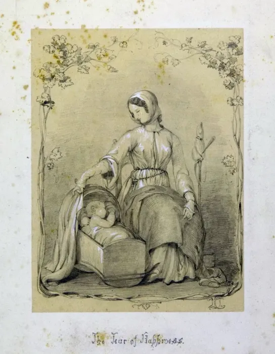 Framed Print : The Tear of Happiness, Illustrations for Tears by Mary Elizabeth by Jessie Macleod, 1850 Framed Print : The Tear of Happiness, Illustrations for Tears by Mary Elizabeth by Jessie Macleod, 1850