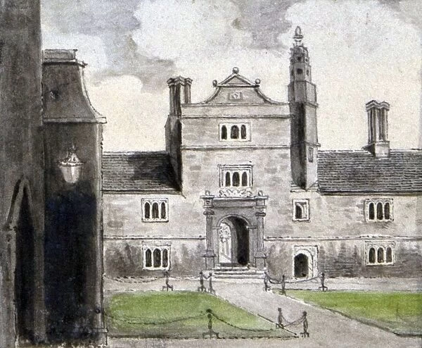 View of Caius College, Cambridge, English School, 1700-1799