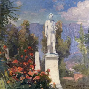 Print of Byron's Monument at Missolonghi Print of Byron's Monument at Missolonghi