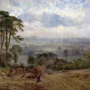 Cornfields Print, Wollaton Hall Landscape Cornfields Print, Wollaton Hall Landscape