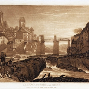 Lauffenbourg on the Rhine from Liber Studiorum, drawn and etched by J. M. W. Turner; engraved by T. Hodgetts; published by Mr Turner, 1. 1. 1811