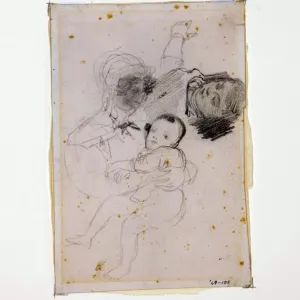 Mother Nursing Her Child, by Richard Parkes Bonington, [1822]