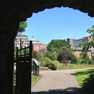 Nottingham Castle grounds in summer