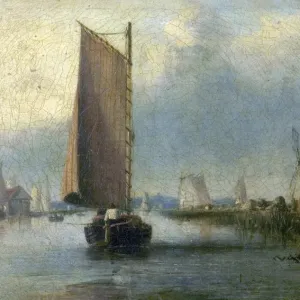 River Scene with Shipping River Scene with Shipping