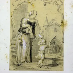 The Tear of Joy aka Illustrations for Tears by Mary Elizabeth by Jessie Macleod, 1850