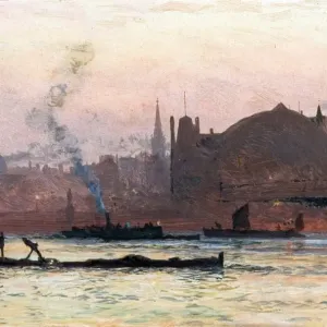 The Thames near Charing Cross, London - William Lionel Wyllie