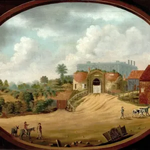 Print of Nottingham Castle and Gateway, c.1795 Oil on Wood Print of Nottingham Castle and Gateway, c.1795 Oil on Wood