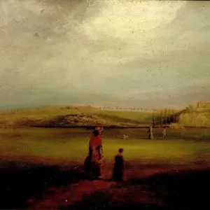 View of Nottingham Castle Print from 1820 Oil on Wood View of Nottingham Castle Print from 1820 Oil on Wood