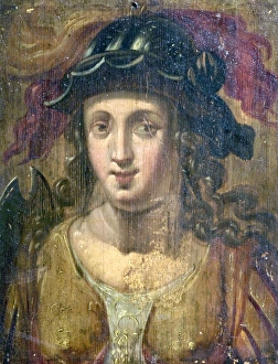 Woman Prints: Armoured Woman (possibly Minerva)