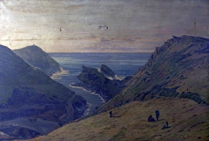 Figures Prints: Boscastle Horbour, Cornwall