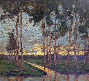 <b class=qtipBold><figcaption>The Dyke</figcaption></b><br>Artist: Kiddier, William - Title: The Dyke - Date: 1921 - Original Medium and Size: Oil on Canvas 83.8 x 96.5 The Dyke