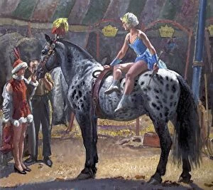 Animals Collection: Elsie on Hassan - Laura Knight