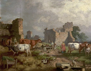 Farming Prints: Farmyard Scene
